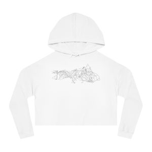 Cropped Hoodie - Big Sky  Ski Runs Print